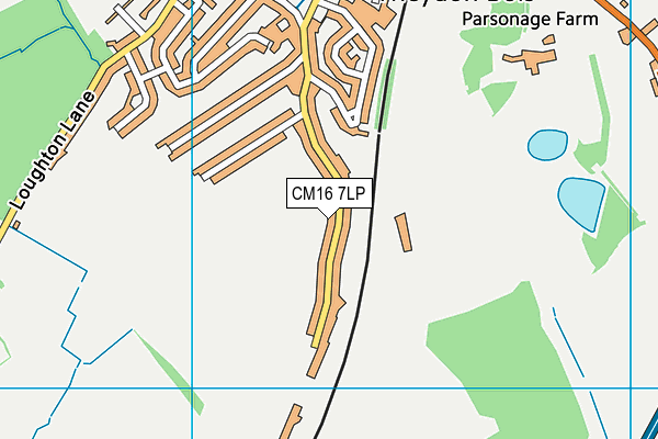 CM16 7LP map - OS VectorMap District (Ordnance Survey)