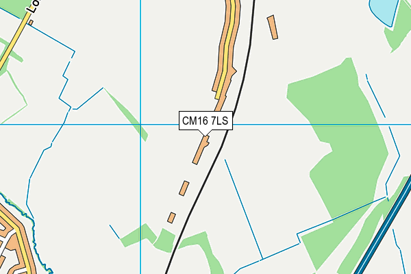 CM16 7LS map - OS VectorMap District (Ordnance Survey)