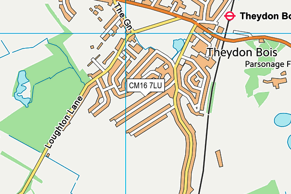 CM16 7LU map - OS VectorMap District (Ordnance Survey)