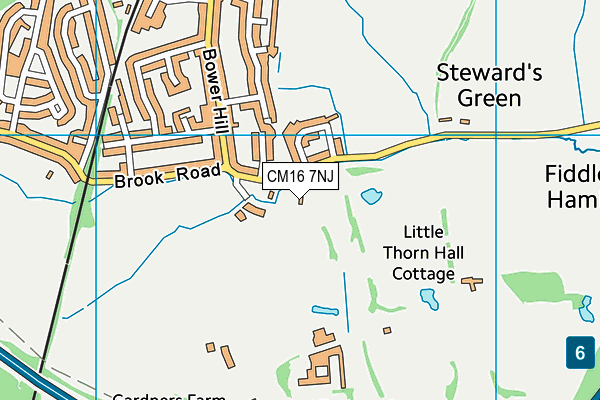 The Epping Golf Course map (CM16 7NJ) - OS VectorMap District (Ordnance Survey)