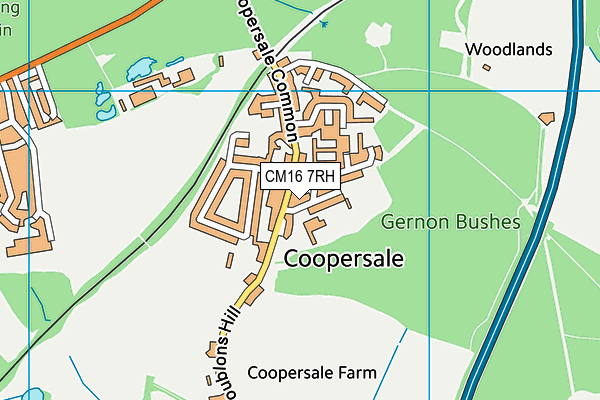 CM16 7RH map - OS VectorMap District (Ordnance Survey)