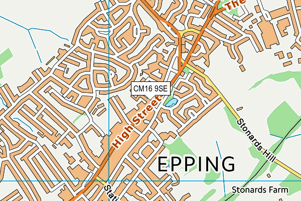 CM16 9SE map - OS VectorMap District (Ordnance Survey)