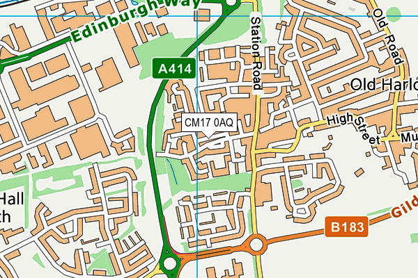 CM17 0AQ map - OS VectorMap District (Ordnance Survey)