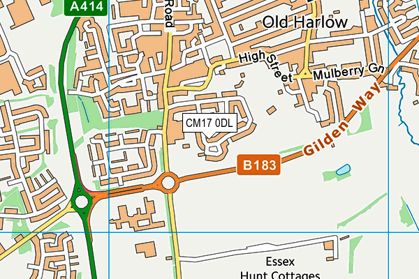 CM17 0DL map - OS VectorMap District (Ordnance Survey)