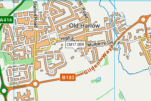CM17 0ER map - OS VectorMap District (Ordnance Survey)