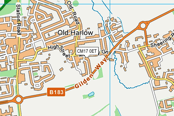 CM17 0ET map - OS VectorMap District (Ordnance Survey)