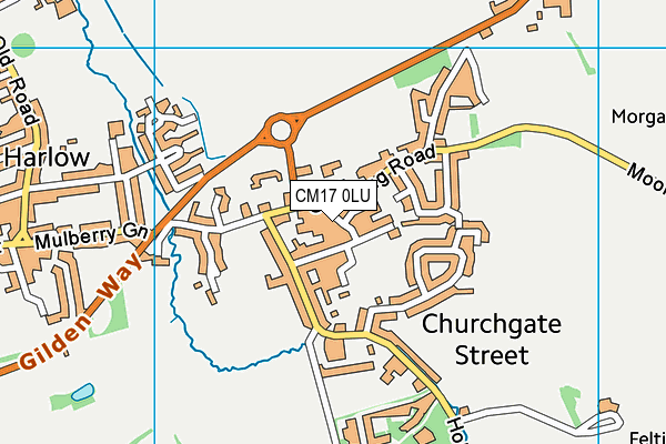 CM17 0LU map - OS VectorMap District (Ordnance Survey)