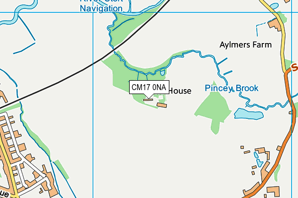 CM17 0NA map - OS VectorMap District (Ordnance Survey)