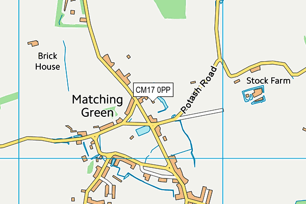 CM17 0PP map - OS VectorMap District (Ordnance Survey)