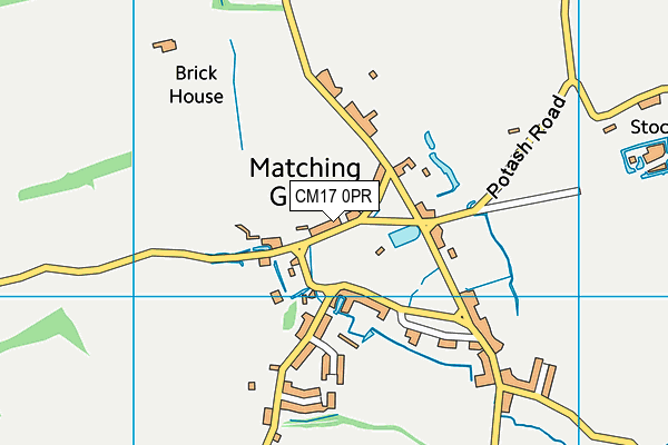 CM17 0PR map - OS VectorMap District (Ordnance Survey)