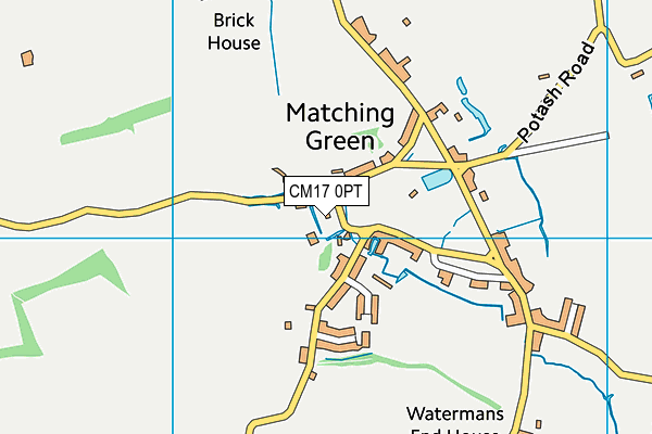 CM17 0PT map - OS VectorMap District (Ordnance Survey)