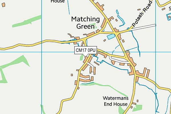 CM17 0PU map - OS VectorMap District (Ordnance Survey)