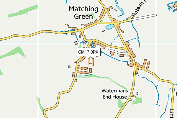 CM17 0PX map - OS VectorMap District (Ordnance Survey)