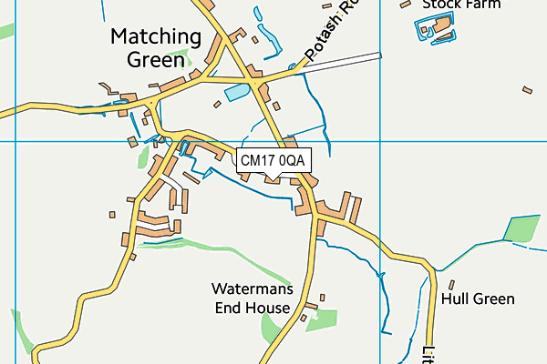 CM17 0QA map - OS VectorMap District (Ordnance Survey)