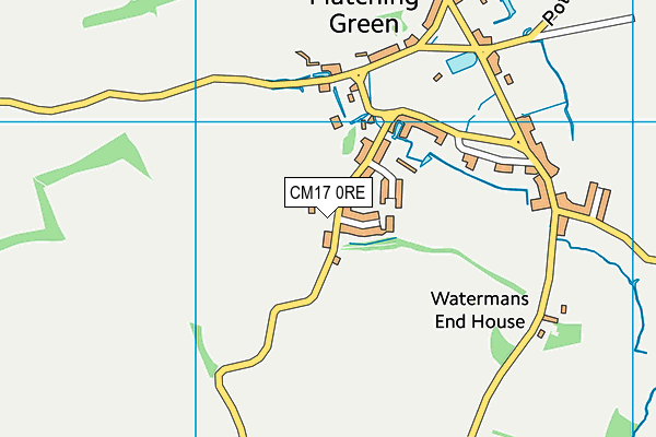 CM17 0RE map - OS VectorMap District (Ordnance Survey)