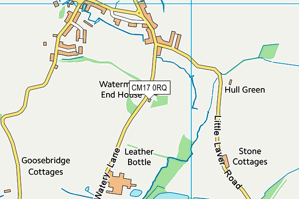 CM17 0RQ map - OS VectorMap District (Ordnance Survey)