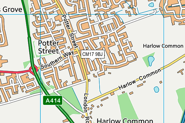 CM17 9BJ map - OS VectorMap District (Ordnance Survey)