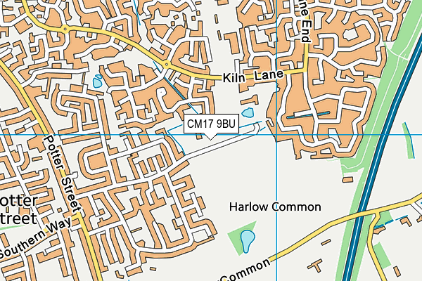 CM17 9BU map - OS VectorMap District (Ordnance Survey)