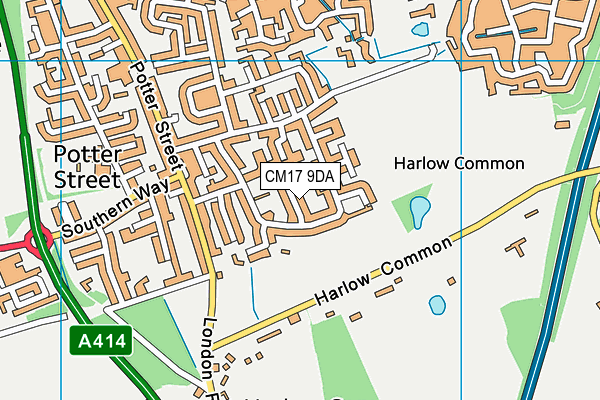 CM17 9DA map - OS VectorMap District (Ordnance Survey)