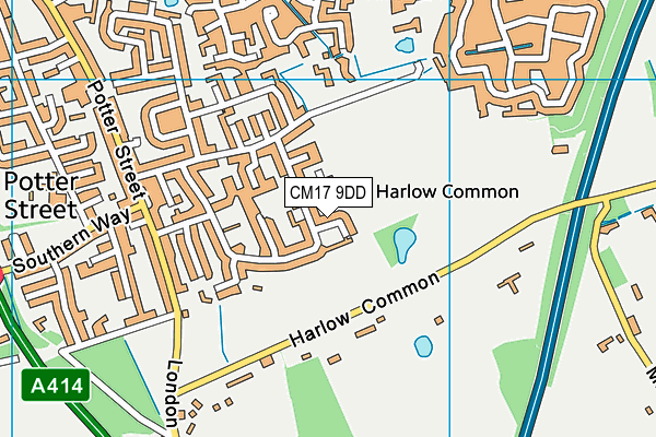 CM17 9DD map - OS VectorMap District (Ordnance Survey)