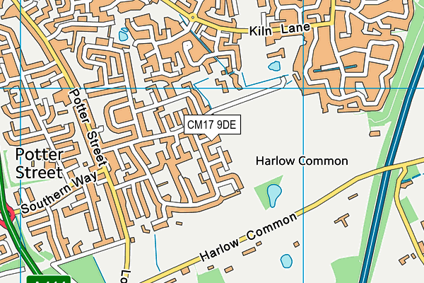 CM17 9DE map - OS VectorMap District (Ordnance Survey)