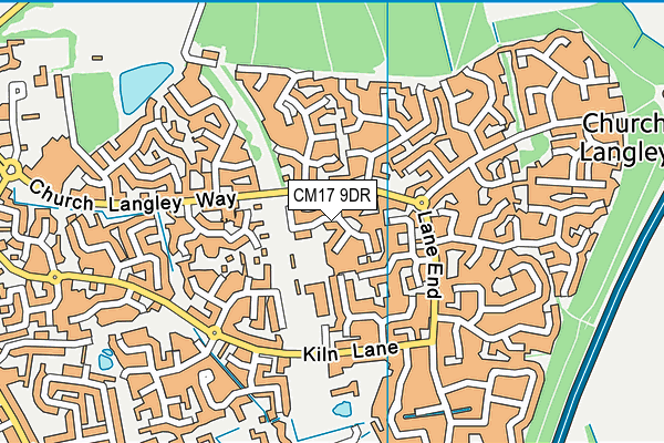 CM17 9DR map - OS VectorMap District (Ordnance Survey)
