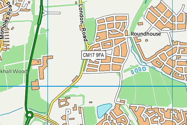 CM17 9FA map - OS VectorMap District (Ordnance Survey)