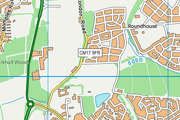 CM17 9FR map - OS VectorMap District (Ordnance Survey)