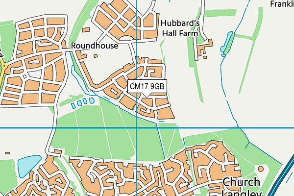 CM17 9GB map - OS VectorMap District (Ordnance Survey)