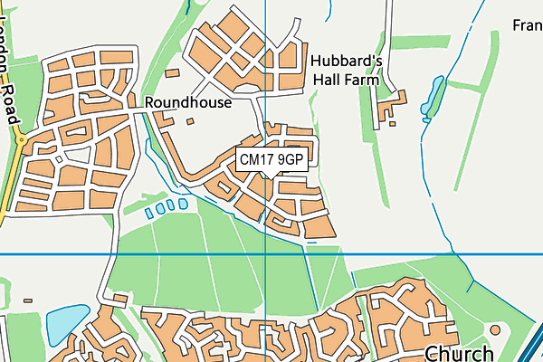 CM17 9GP map - OS VectorMap District (Ordnance Survey)