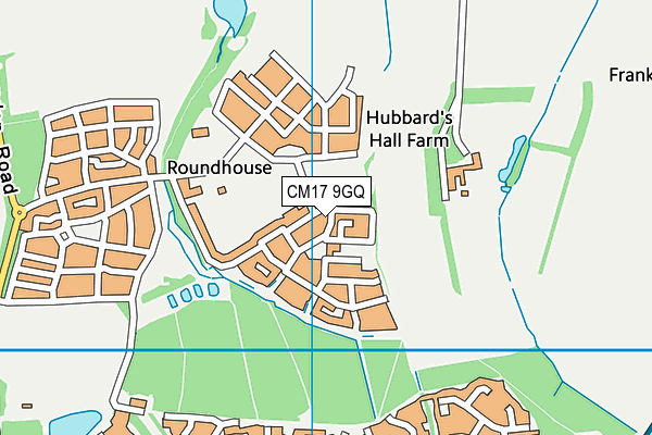 CM17 9GQ map - OS VectorMap District (Ordnance Survey)
