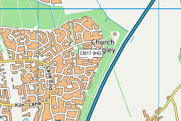 CM17 9HG map - OS VectorMap District (Ordnance Survey)
