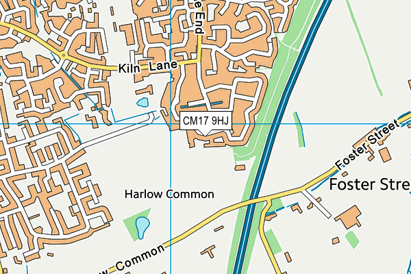 CM17 9HJ map - OS VectorMap District (Ordnance Survey)