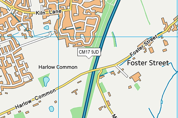 CM17 9JD map - OS VectorMap District (Ordnance Survey)