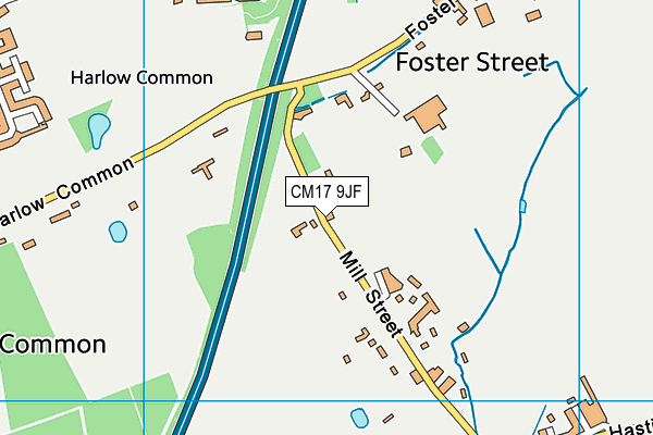 CM17 9JF map - OS VectorMap District (Ordnance Survey)