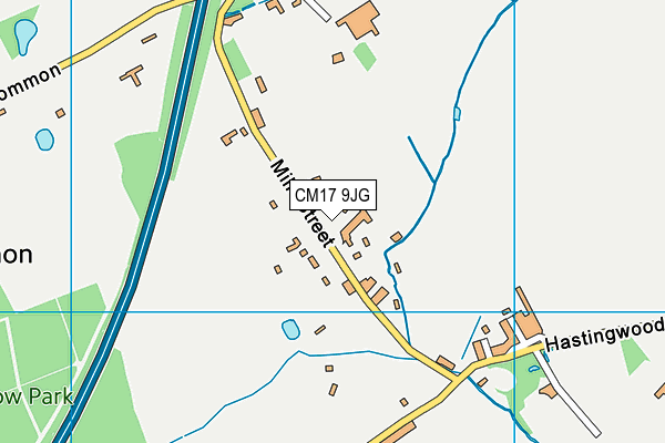 CM17 9JG map - OS VectorMap District (Ordnance Survey)