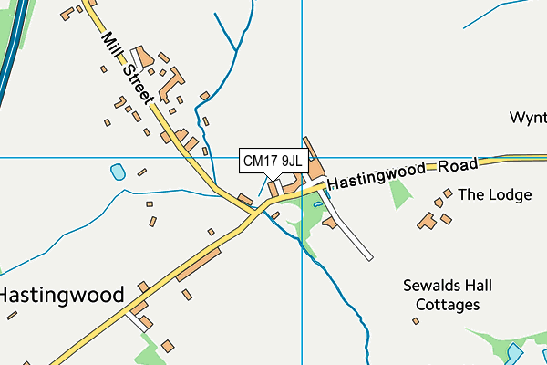 CM17 9JL map - OS VectorMap District (Ordnance Survey)