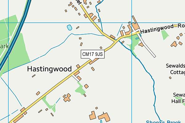 CM17 9JS map - OS VectorMap District (Ordnance Survey)