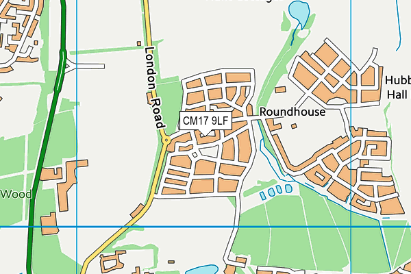 CM17 9LF map - OS VectorMap District (Ordnance Survey)