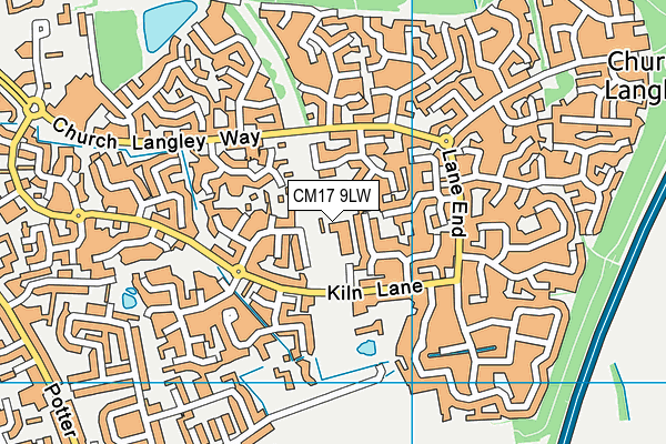 CM17 9LW map - OS VectorMap District (Ordnance Survey)