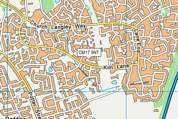 CM17 9NT map - OS VectorMap District (Ordnance Survey)
