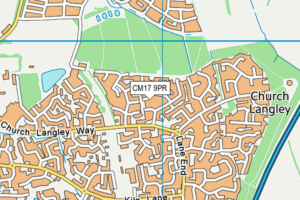 CM17 9PR map - OS VectorMap District (Ordnance Survey)