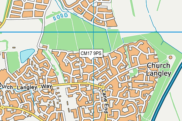 CM17 9PS map - OS VectorMap District (Ordnance Survey)