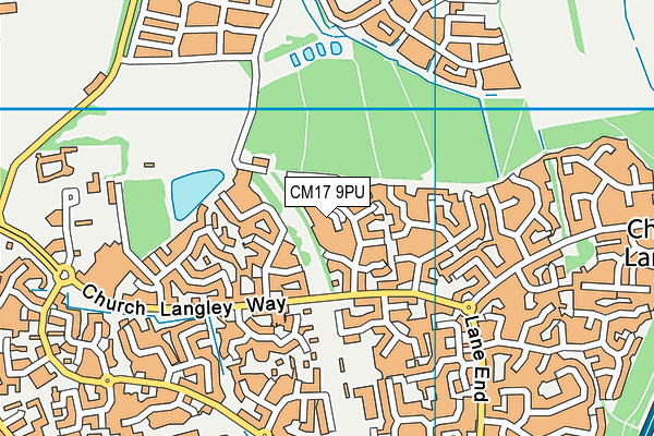 CM17 9PU map - OS VectorMap District (Ordnance Survey)