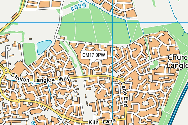 CM17 9PW map - OS VectorMap District (Ordnance Survey)