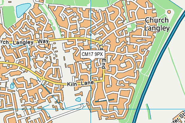 CM17 9PX map - OS VectorMap District (Ordnance Survey)