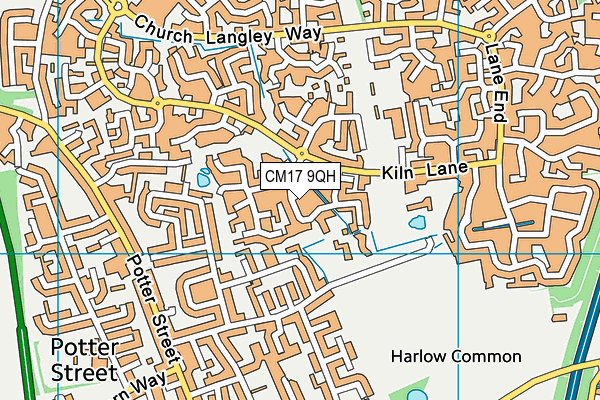 CM17 9QH map - OS VectorMap District (Ordnance Survey)