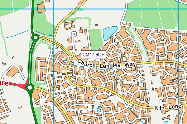 CM17 9QP map - OS VectorMap District (Ordnance Survey)
