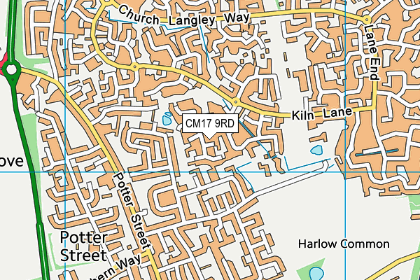 CM17 9RD map - OS VectorMap District (Ordnance Survey)