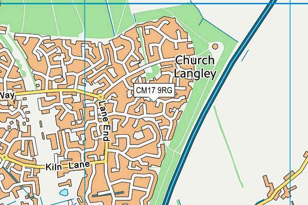 CM17 9RG map - OS VectorMap District (Ordnance Survey)